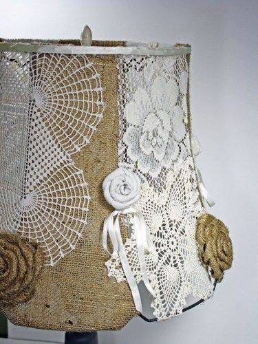 Идеи для вдохновения: декор абажура текстилем и кружевом