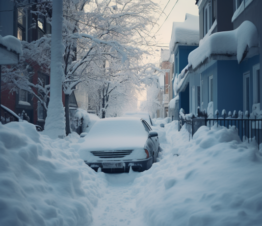 Parcarea pe zăpadă poate fi o problemă pentru șoferi